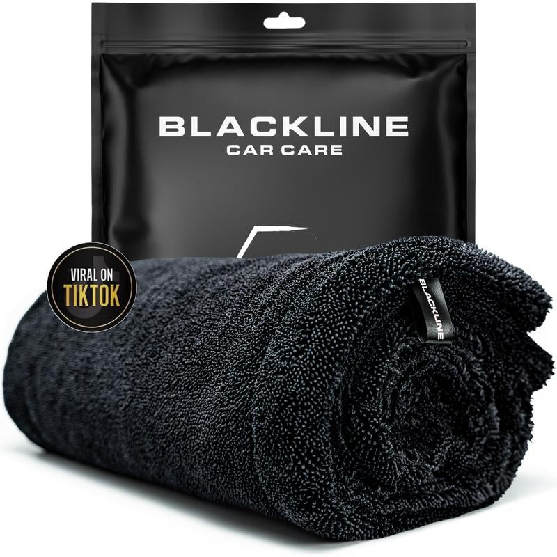 BLACKLINE® TWISTED-LOOP DRYING TOWEL - Ultra-Absorbent Car Drying Towel Made with a Twisted-Loop Microfiber Weave, 1300 GSM Premium Microfiber
