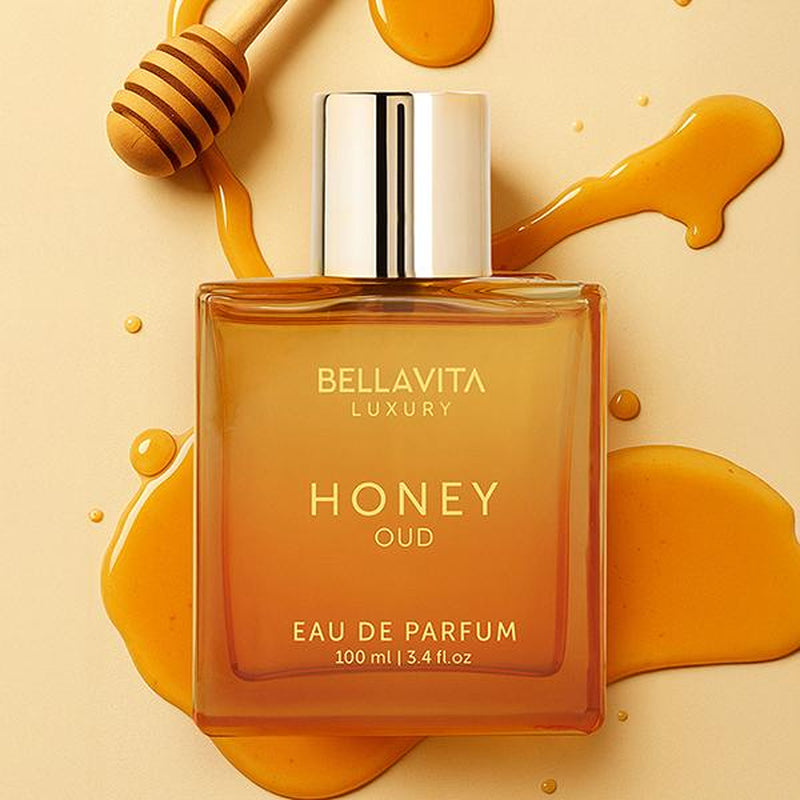 Bella Vita Luxury Honey Oud Eau de Parfum 100ml | Floral & Spicy Fragrance with Patchouli, Vanilla, and Bergamot | Crafted with Clean Vegan Essential Oils | Cruelty-Free Perfume