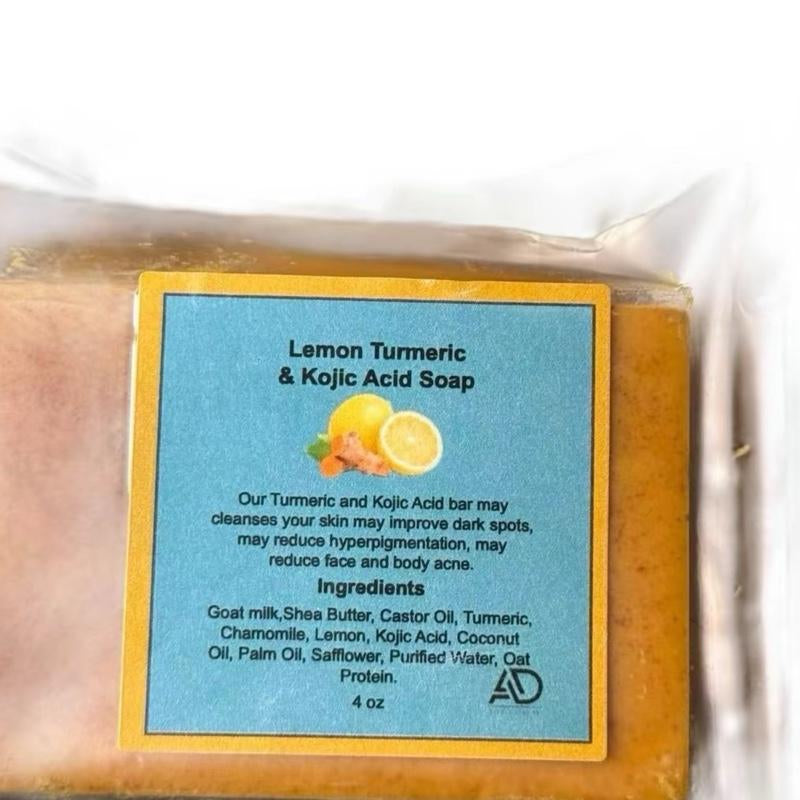 Addyskincare Turmeric & Kojic Acid Brightening Soap, Dark Spot Remover and Glowing Skin Soap