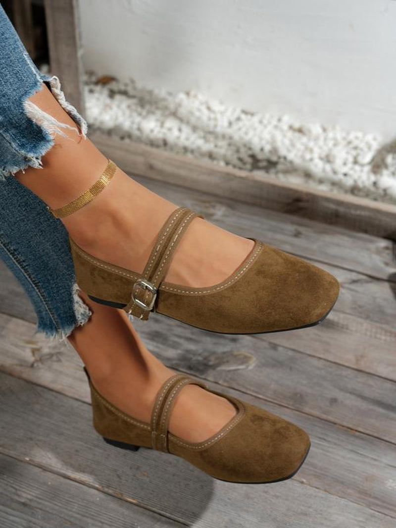 Women'S Vintage Square Toe Mary Jane Shoes, Comfortable Low Heel Single Shoe, Fashion Commuter Women'S Shoes, All Seasons