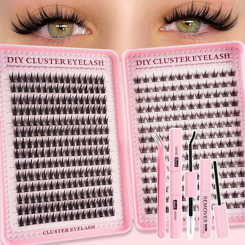High-Capacity False Eyelashes in Various Styles, D-Curved Design, Easy DIY Personal False Eyelashes, Including Adhesives and Sealants, as Well as Tools for Attaching the False Eyelashes. DIY False Eyelash Extension Kit, Suitable for Daily Use, Parties