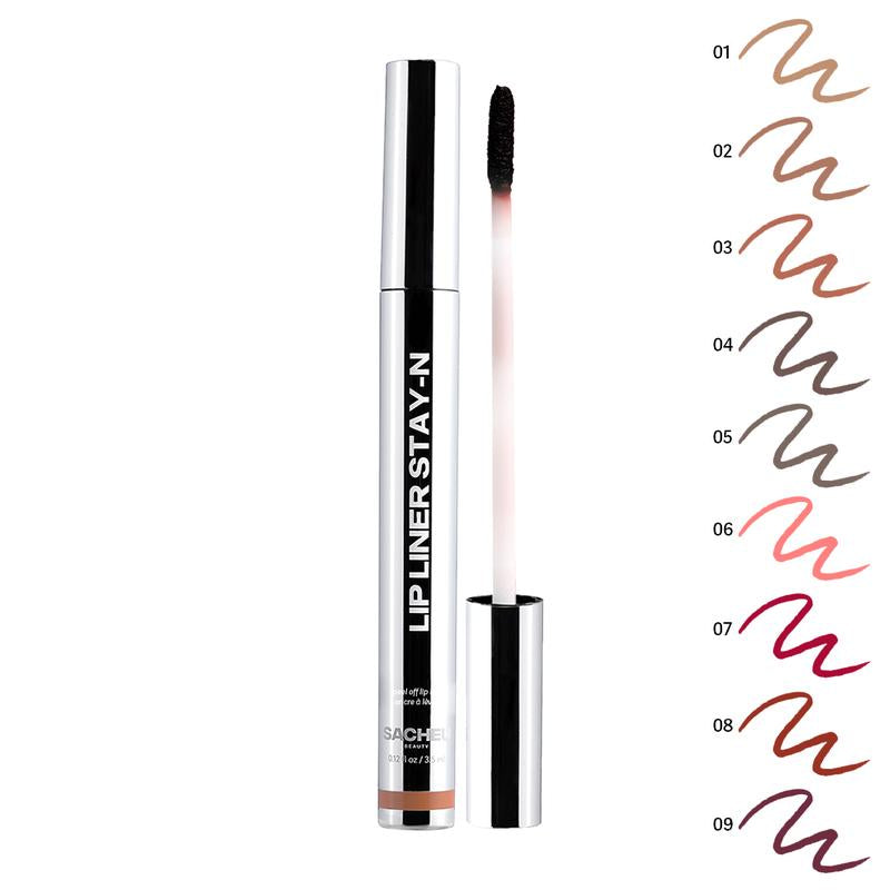 LIP LINER STAY-N - Peel-Off Lip Liner Stain - All Day & Night Lipliner with Hyaluronic Acid & Vitamin E - Long Lasting Formula - 0.12 Fl Oz / 3.5 Ml