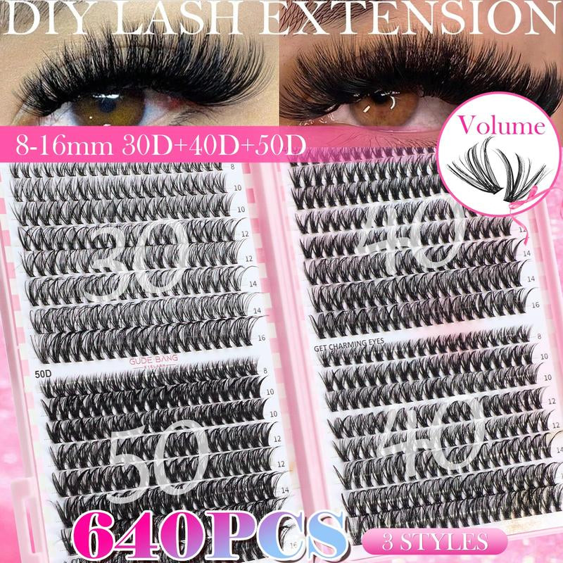 High-Capacity False Eyelashes in Various Styles, D-Curved Design, Easy DIY Personal False Eyelashes, Including Adhesives and Sealants, as Well as Tools for Attaching the False Eyelashes. DIY False Eyelash Extension Kit, Suitable for Daily Use, Parties